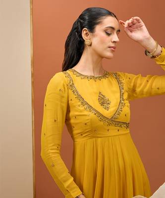 Mustard anrakali set 3