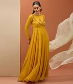 Mustard anrakali set