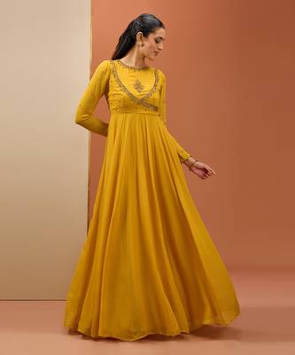 Mustard anrakali set 5