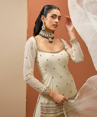 Offwhite kurta set 3