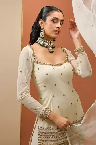 Offwhite kurta set