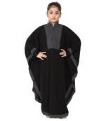 Black indo classic kaftan for kids