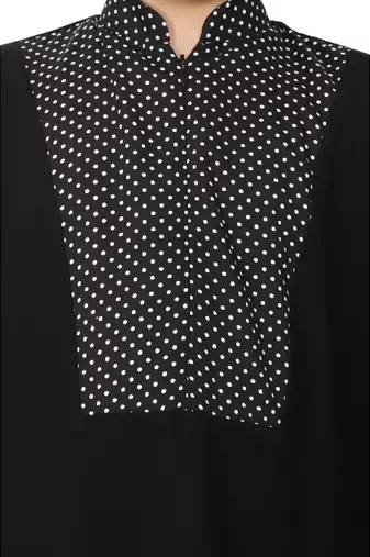 Black indo classic kaftan for kids