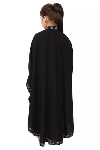 Black indo classic kaftan for kids
