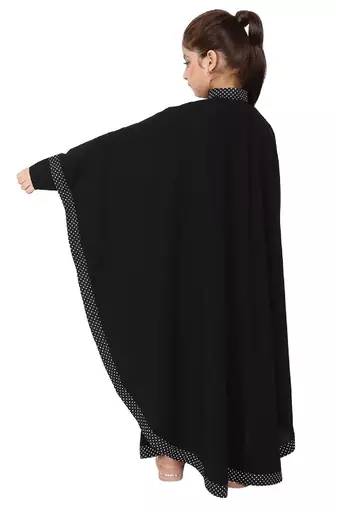 Black indo classic kaftan for kids