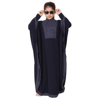 Navy blue indo classic kaftan for kids 2