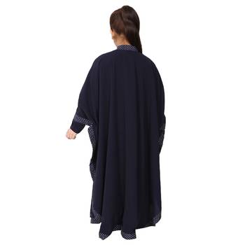 Navy blue indo classic kaftan for kids 4