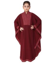 Maroon indo classic kaftan for kids