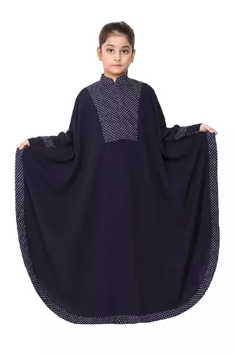 Navy blue indo classic kaftan for kids