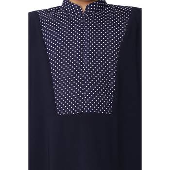 Navy blue indo classic kaftan for kids 6