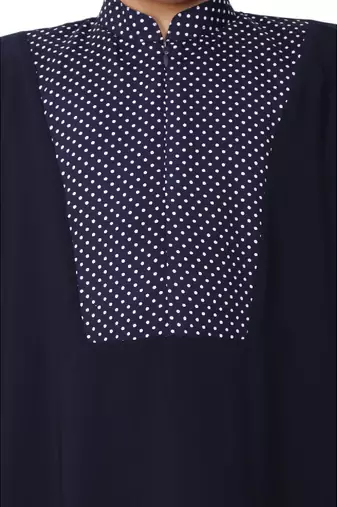 Navy blue indo classic kaftan for kids