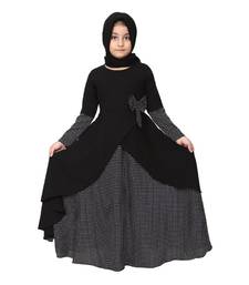 Asymmetrical dress for kids- black