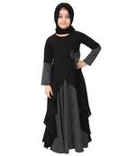 Asymmetrical dress for kids- black