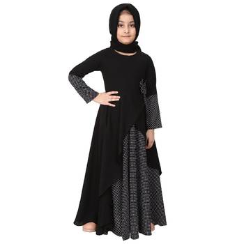 Asymmetrical dress for kids- black 4