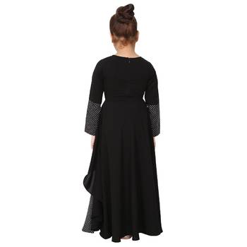 Asymmetrical dress for kids- black 5