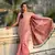 Pink pashmina kashmiri silk zari woven saree
