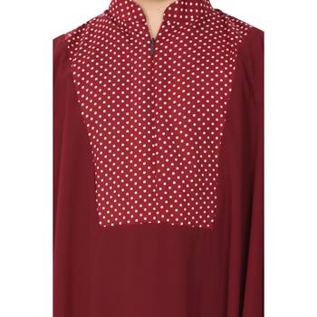 Maroon indo classic kaftan for kids 6