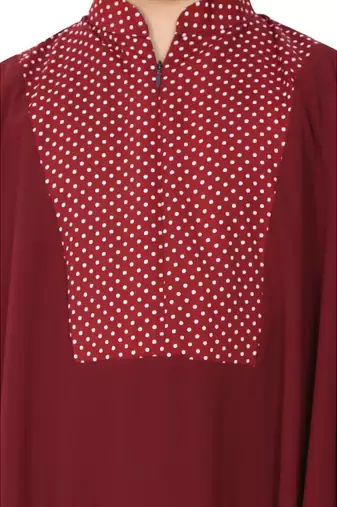 Maroon indo classic kaftan for kids