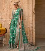 Elora soft georgette all over butta work banarasi saree (light green)