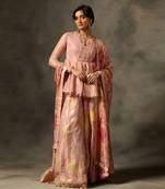 Irja sharara set with dupatta - pink
