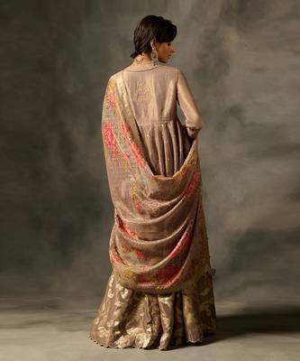 Irja sharara set with dupatta - grey 2