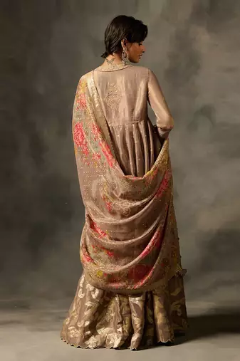 Irja sharara set with dupatta - grey