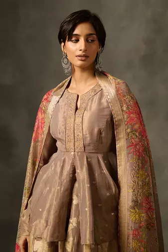 Irja sharara set with dupatta - grey