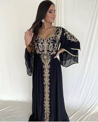SALE New Handcrafted Zari Stone Bedded work Stitched Kaftan Wedding Dresses 1