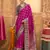 Elora soft silk butta & pashmina printed saree (rani pink)