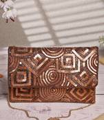 kooky bronze spectrum embellished satin sling bag