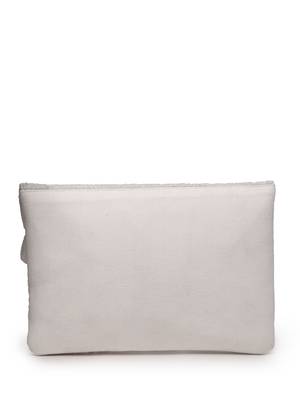 Kooky white spectrum bead work cotton canvas sling bag 5