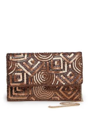 kooky bronze spectrum embellished satin sling bag 4