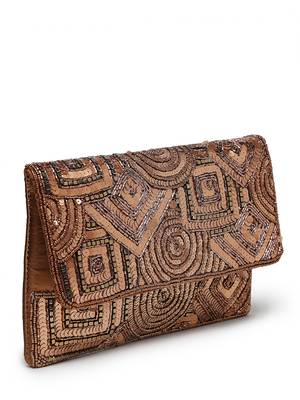 kooky bronze spectrum embellished satin sling bag 5