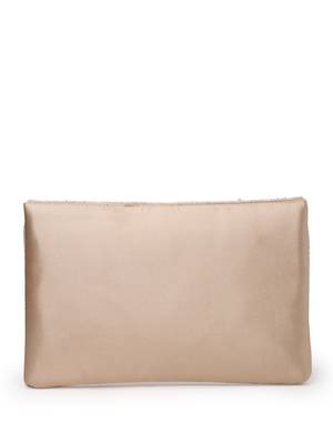tribal ivory & champagne scale & paisely embellished satin sling bag 6