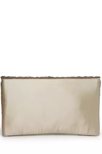 kooky gold chevron sequinned embellished satin sling bag