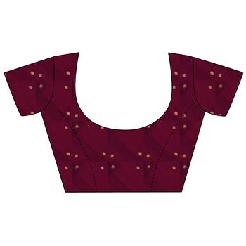 Elora soft silk baluchari printed saree (maroon) 5