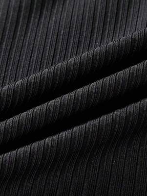 Mustard-black color printed cotton blend fit&flared style dresses 2