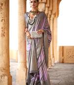 Elora soft silk stripes printed leheriya saree (multicolor)