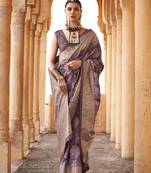 Elora soft silk stripes printed leheriya saree (multicolor)