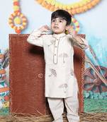  Off White Umbrella Embroidery Kurta Pant