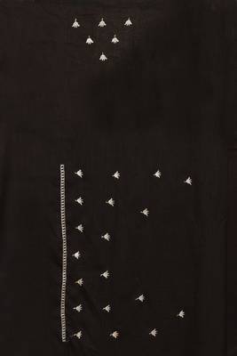 Designer black heavy zari embroidery work silk saree 3