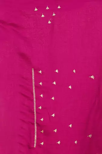 Designer rani heavy zari embroidery work silk saree