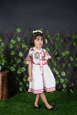 White Lion Printed Dress 1