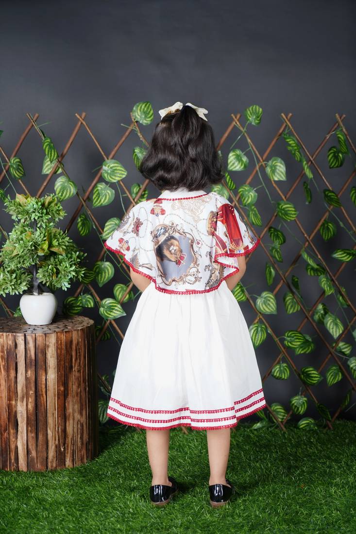 White Lion Printed Dress