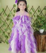Purple and White Gown for kids