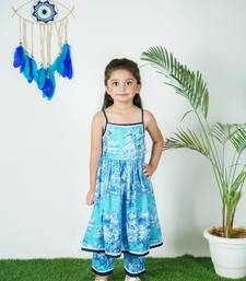 Blue Printed Kurti With Pant