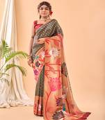 Black Paithani Silk Saree And Rich Pallu Saree With Blouse For Women