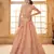 Peach Cording & Thread Embroidered With Stone Work Lehenga Choli For Bride