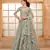  Grullo Grey Cording Thread Embroidered With Stone Work Net With Silk Inner Indian Wedding Lehenga Dress