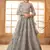 grey net thread work wedding lehenga